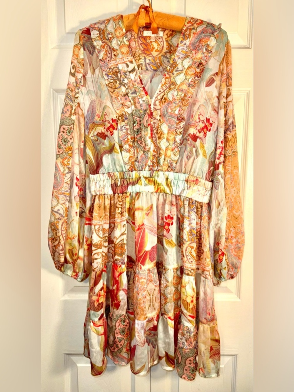 Guess brand Primrose floral mini dress. Ruffle size small NWOT